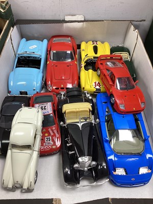 Lot 370 - Ten 1:18/1:24 Scale Diecast Model Cars, by...