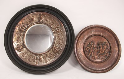 Lot 1274 - An Early XX Century Copper Plaque, of circular...