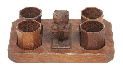 Lot 1302 - A Colin Almack 'Beaverman' Oak Napkin Set,...