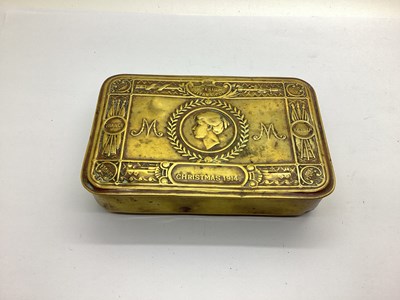 Lot 416 - WWI Princess Mary Christmas 1914 Gift Fund Box,...