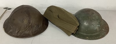 Lot 372 - WWII British Brodie Helmets, comprising helmet...