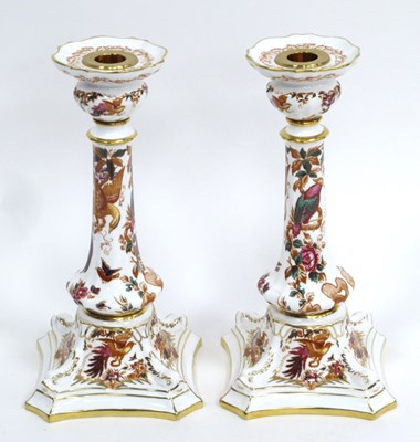 Lot 1132 - A Pair of Royal Crown Derby Candlesticks, in...