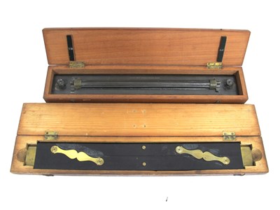 Lot 1284 - A Late XIX Century Brass Rolling Ruler,...