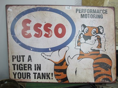 Lot 1158 - Esso Metal Wall Sign 'Put a Tiger in Your Tank'...