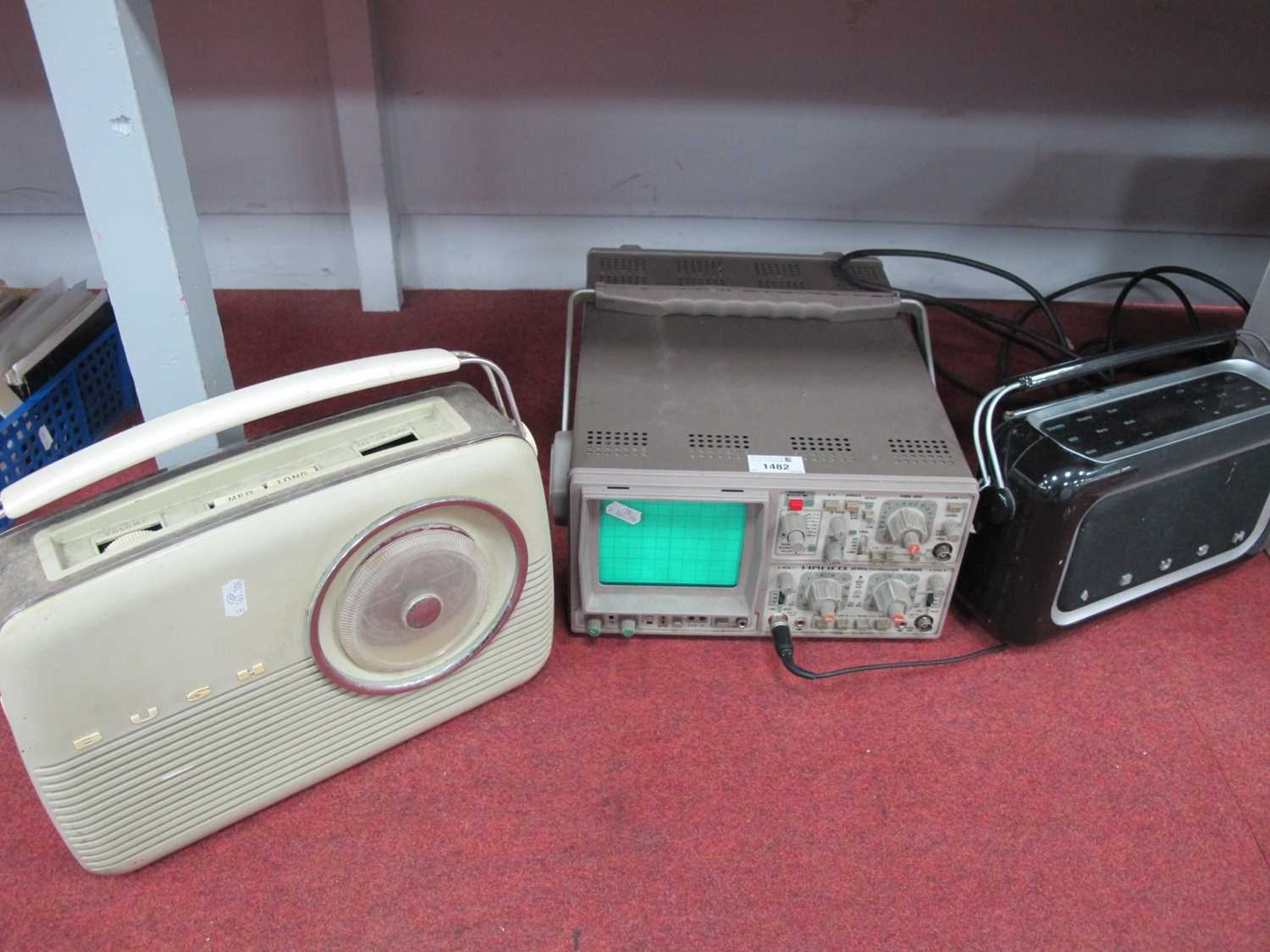 Lot 1482 - Hameg HM605 Oscilloscope. Bush TR82C radio and...