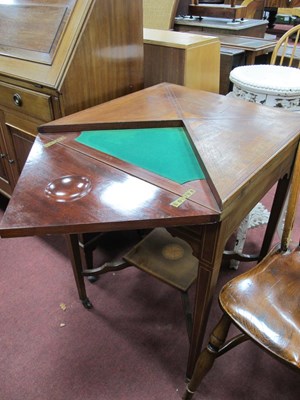 Lot 1602 - An Edwardian Mahogany Inlaid Envelope Table,...