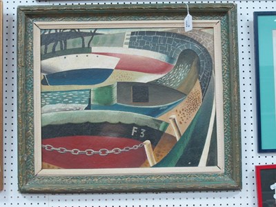 Lot 1529 - XX Century Impressionist, Boats approaching a...