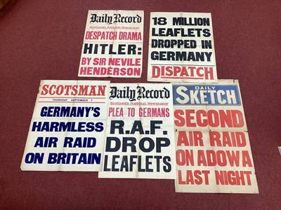 Lot 302 - Selection of WWII Phoney War Period Newspaper...