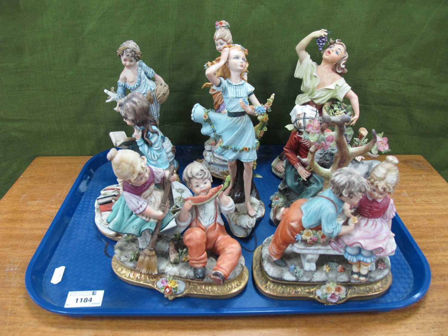 Lot 1184 - Capodimonte Figurines, including Cortese,...