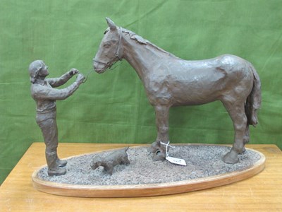 Lot 1371 - Burrell; Bronzed Patinated Sculpture of Horse...