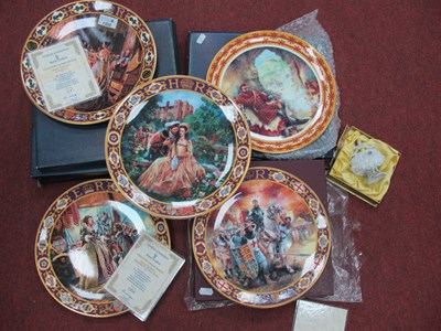 Lot 1350 - Coalport Folklore Legends Plates (4), Doulton...