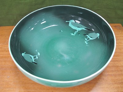 Lot 1245 - A Royal Doulton Bowl, with green interior,...