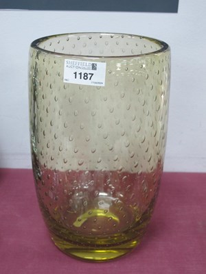 Lot 1187 - Whitefriars Amber Glas Bucket Vase, with...