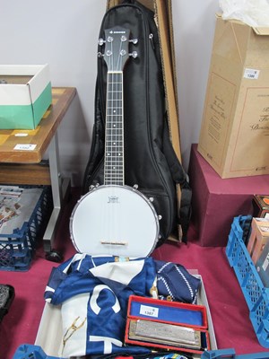 Lot 1387 - Donner Ukulele Having Romo Banjo Head. Hohner...