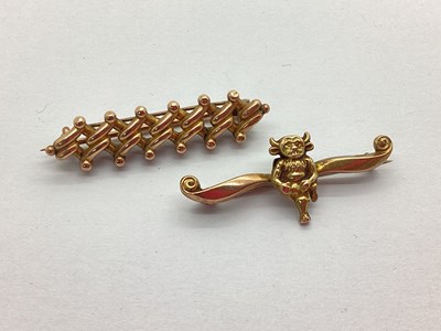 Lot 279 - A Vintage Lincoln Imp Souvenir Bar Brooch,...