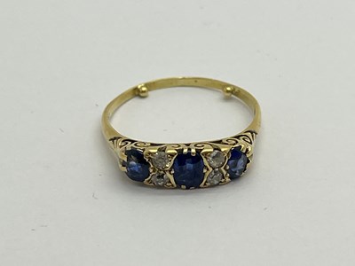 Lot 345 - A Victorian Style Sapphire and Diamond Set...