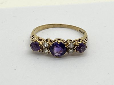 Lot 340 - A Victorian Style 9ct Gold Amethyst and...