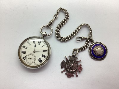 Lot 156 - A Vintage Openface Pocket Watch, the white...