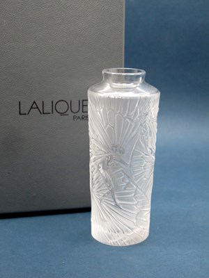 Lot 1052 - A Modern Lalique Frosted Glass Tapered Vase,...