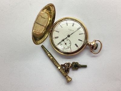 Lot 161 - Elgin; A Hunter Cased Pocket Watch, the signed...