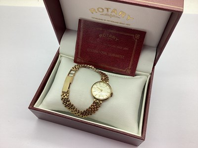 Lot 164 - Rotary; A 9ct Gold Cased Ladies Wristwatch,...