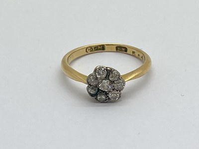 Lot 343 - A Dainty Diamond Cluster Ring, set with old...