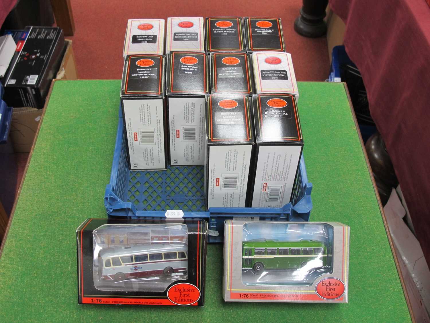 Lot 606 - Twelve 1:76th Scale Diecast Model Buses by EFE...