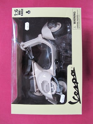 Lot 335 - A Boxed 1:6 Scale Diecast Model Vespa Scooter,...