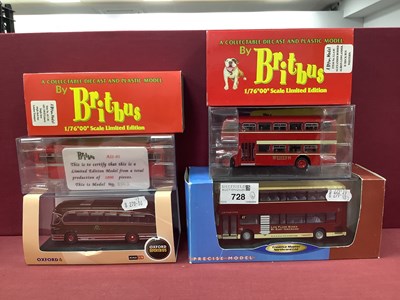 Lot 728 - Four 1:76th Scale Diecast Model Buses by...