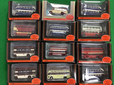 Lot 548 - Twelve 1:76th Scale Diecast Model Buses by EFE...