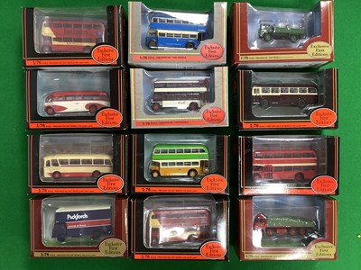 Lot 523 - Twelve 1:76th Scale Diecast Model Buses and...