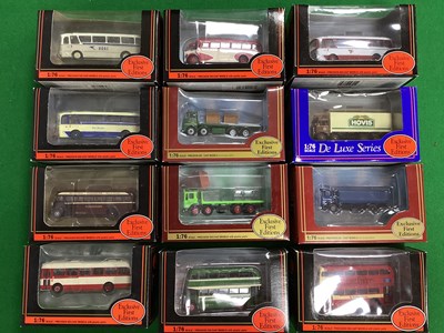 Lot 528 - Twelve 1:76th Scale Diecast Model Buses and...