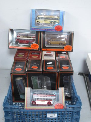 Lot 494 - Twelve 1:76th Scale Diecast Model Buses and...