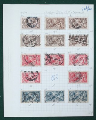 Lot 660 - A Selction of KGV Engraved 'Seahorses' to 10s...