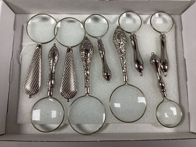 Lot 111 - Nine Modern Decorative Magnifying Glasses.