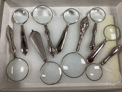 Lot 113 - Nine Modern Decorative Magnifying Glasses.