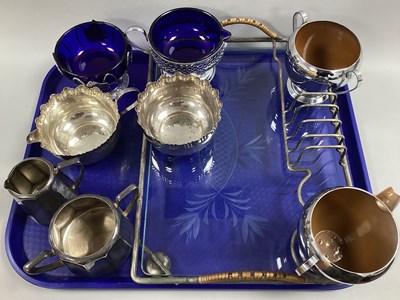 Lot 80 - Decorative Vintage Etched Glass Breakfast Tray,...