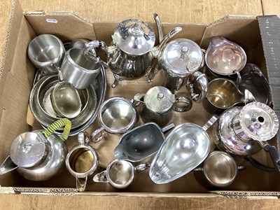 Lot 104 - Assorted Plated Ware, including hotel tea ware,...