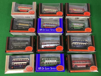 Lot 501 - Twelve 1:76th Scale Diecast Model Buses by EFE...