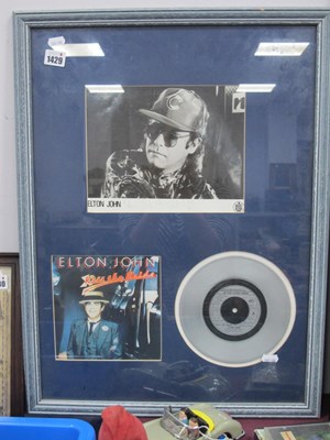 Lot 1429 - Elton John Picture, signed in blue ink 'John...