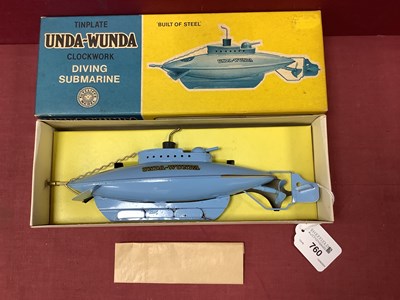 Lot 760 - Sutcliffe Tinplate Clockwork Unda Wunda...