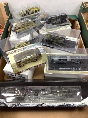 Lot 368 - Thirteen Diecast and Plastic Model Miltary...