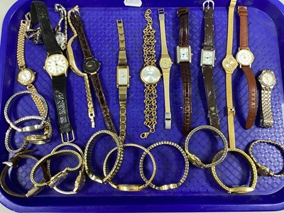 Lot 82 - An Assortment of Wristwatches, to include gilt...