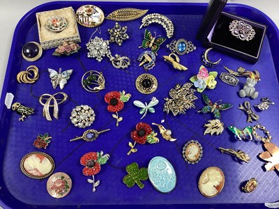 Lot 64 - A Collection of Modern Brooches, to include...