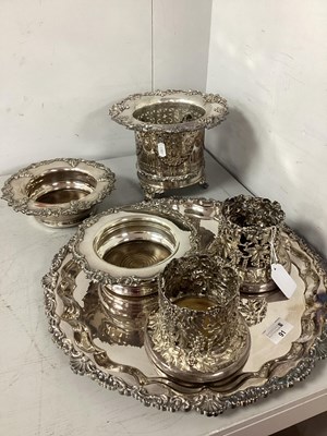 Lot 91 - A Large Decorative Plated Bottle Holder, of...