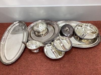 Lot 50 - Arthur Price Serving Dishes, large oval plated...