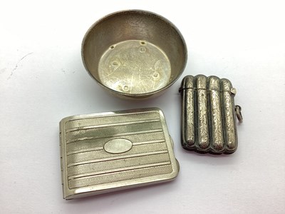 Lot 126 - A Hallmarked Silver Vesta Case, of cigar case...