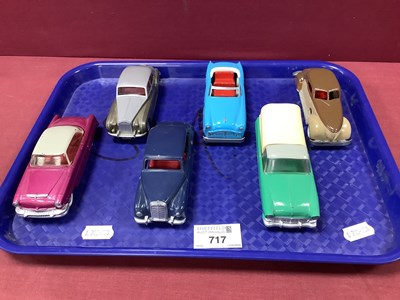 Lot 717 - Six Solido Clockwork Cars, including Rolls...