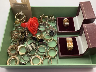 Lot 367 - A Variety of Modern Costume Rings, to include...