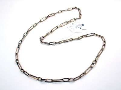 Lot 147 - A 1970's 9ct Gold Chain, of Modernist style...